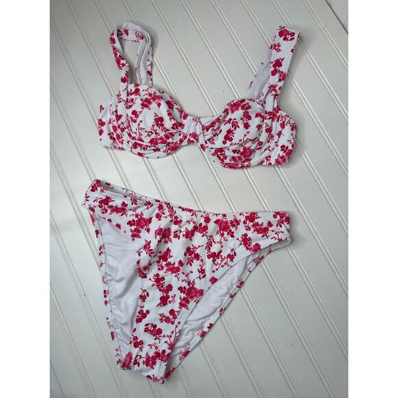 NWT Cupshe Reversible Polka Dot Bikini Top & Extra Cheeky Bottoms Set BUNDLE M - Picture 6 of 7
